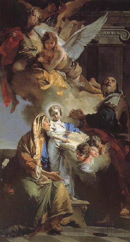 Giovanni Battista Tiepolo Our Lady of the education Germany oil painting art